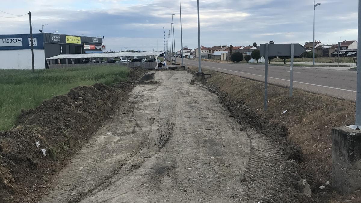 Obras del carril bici.