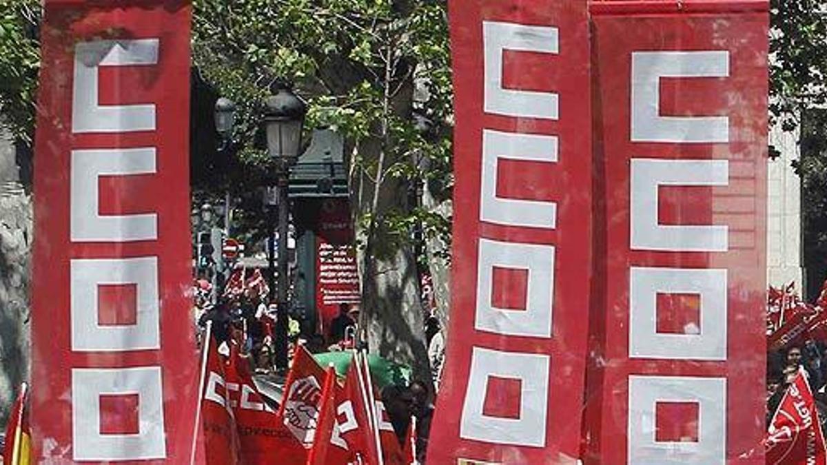 Pancartas de CCOO.