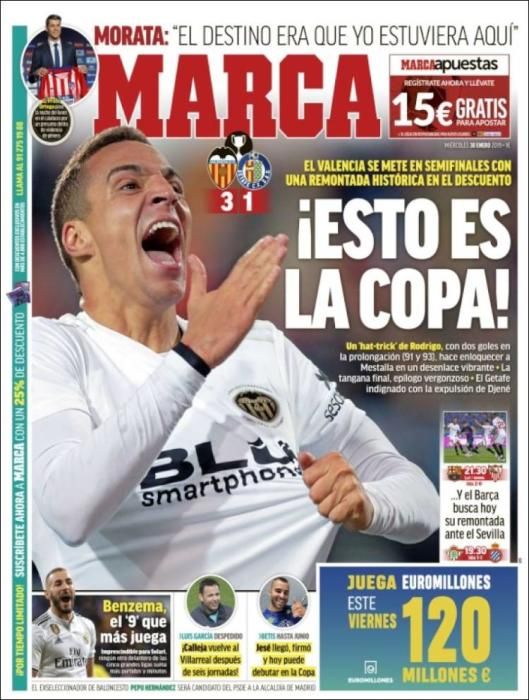 Portada MARCA miércoles 30 enero 2019