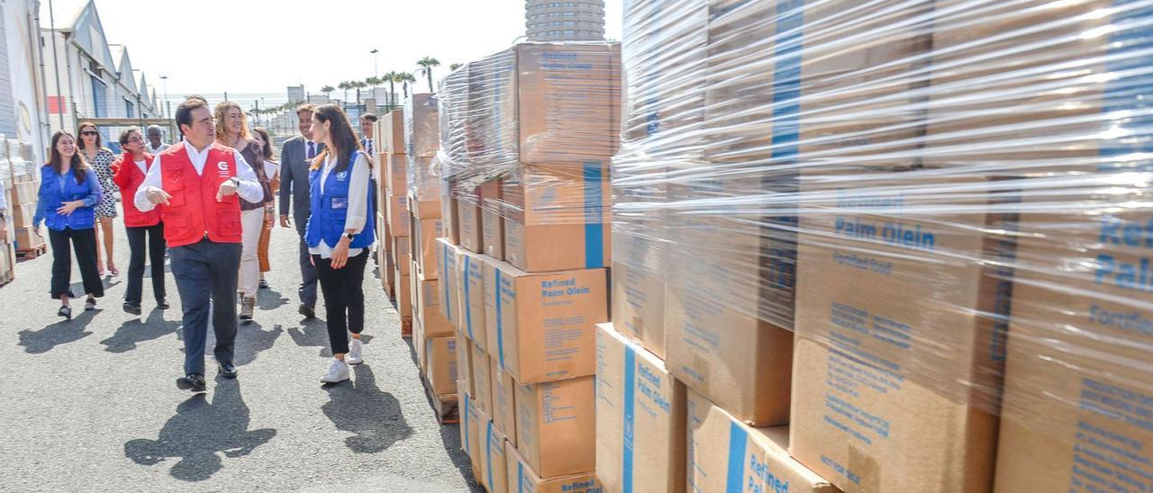 El ministro de Asuntos Exteriores visita la base del Programa Mundial de Alimentos (PMA), en Las Palmas de Gran Canaria. |  | JUAN CASTRO