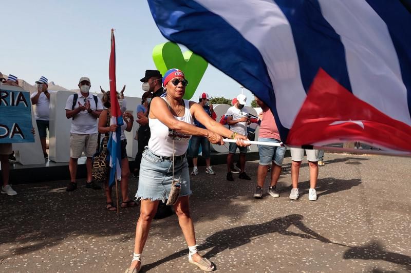 Manifestación por la libertad en Cuba