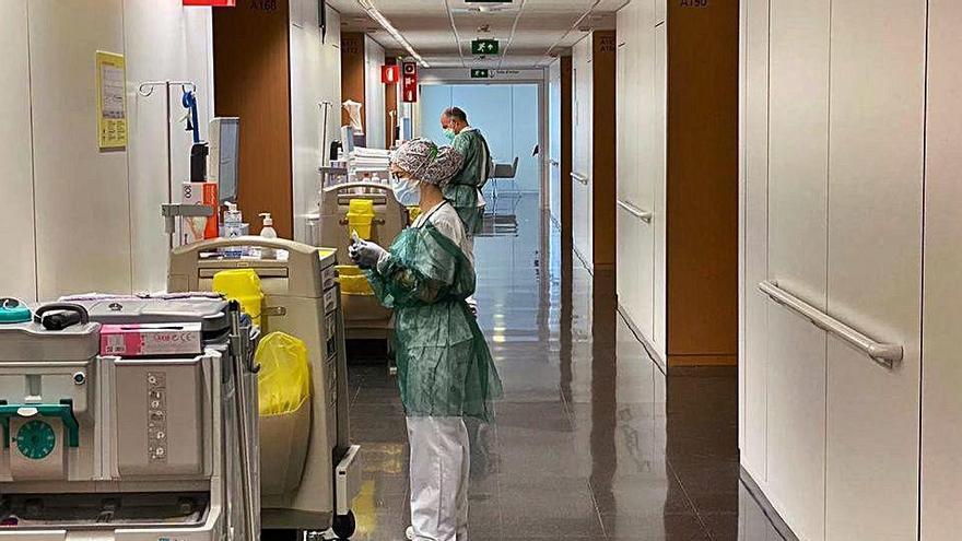 Una de les zones &#039;netes&#039; de l&#039;Hospital de Sant Joan de Déu pensada ja per a pacients sense el coronavirus