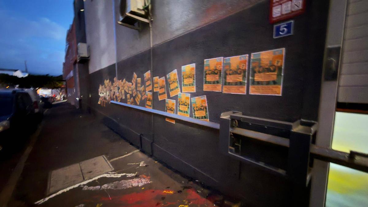 Actos de vandalismo en la fachada de la sede de Femete.