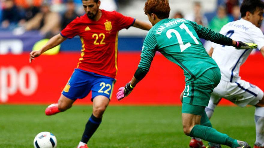 Nolito, antes de marcar su primer gol // REUTERS