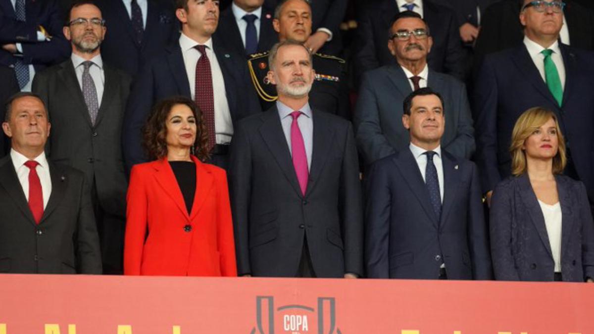 El Rey, en el palco de La Cartuja