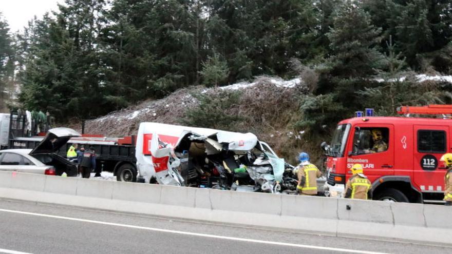 L&#039;accident d&#039;aquest dijous a l&#039;Eix transversal.