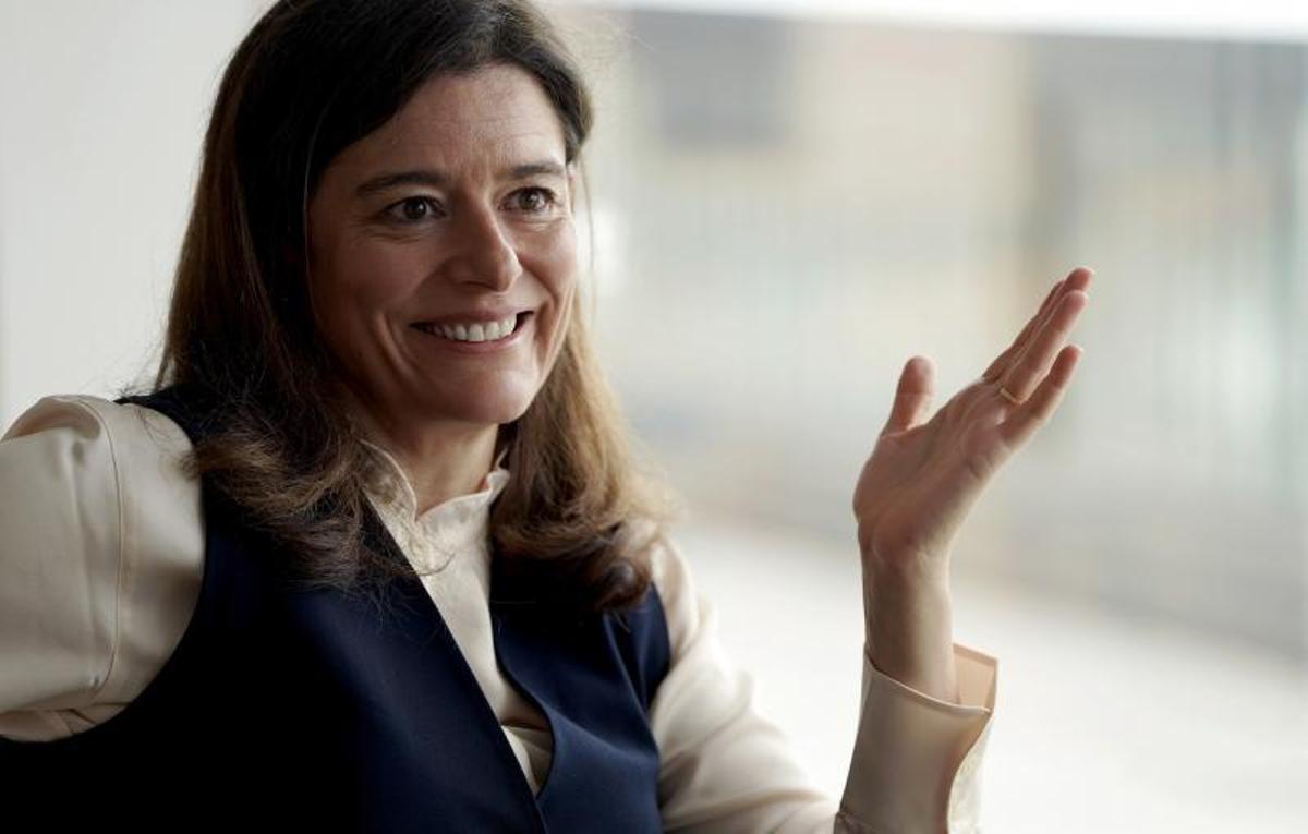 Miriam González durante un momento de la entrevista.
