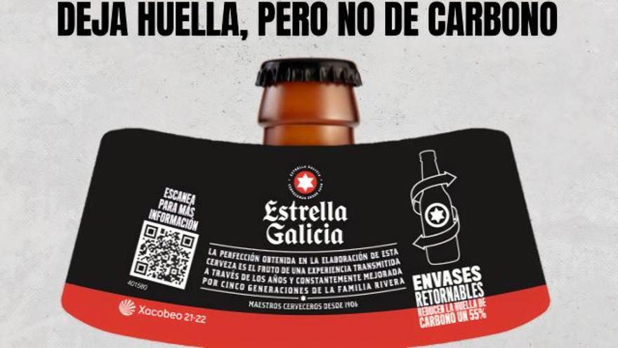 Estrella Galicia lanza una campaña en sus botellas retornables para fomentar su uso