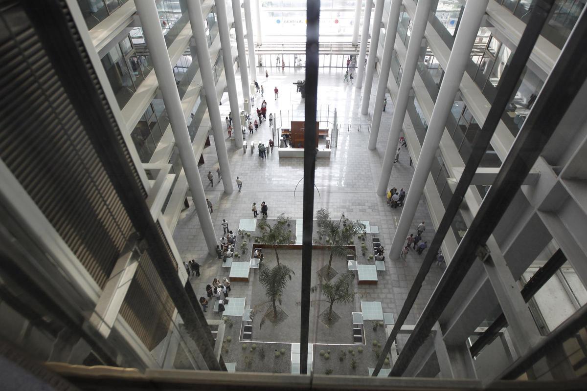 Imagen de archivo del vestíbulo de la Ciuda de la Justicia, sede de los juzgados de Violencia sobre la Mujer.