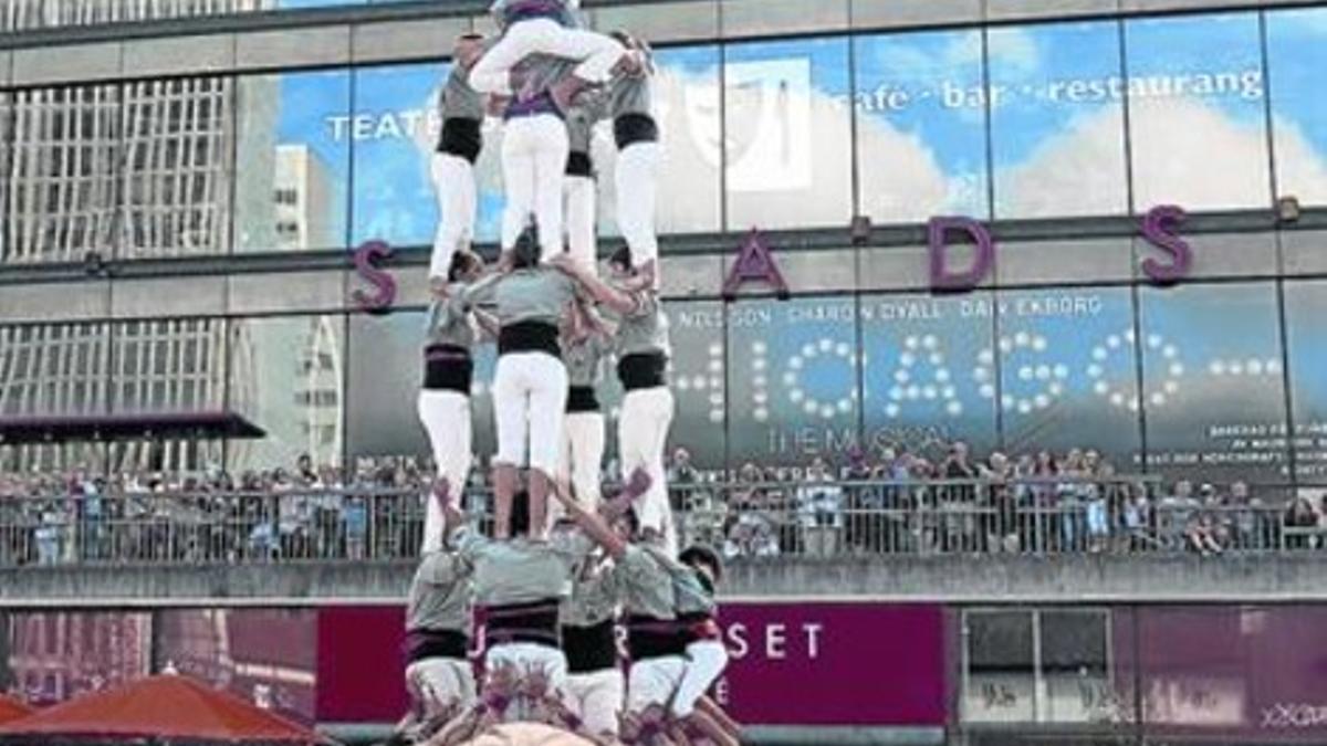 CASTELLERS  DE SANTS Una de las actuaciones más aplaudidas.