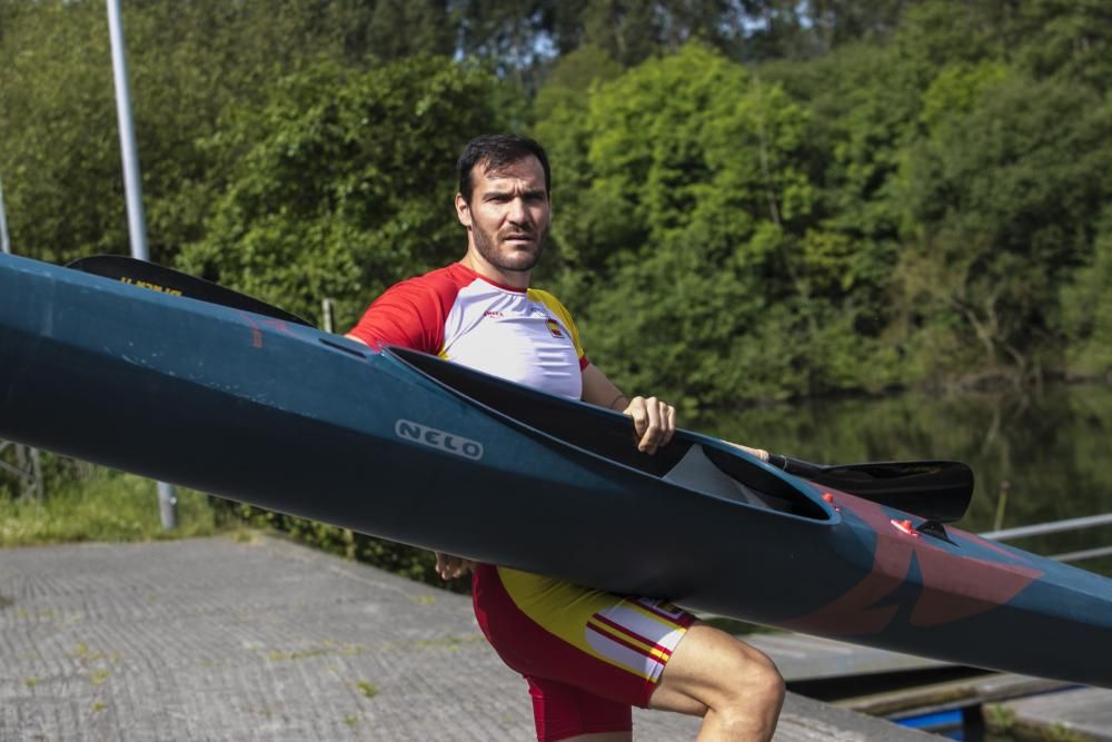 Inicio de los entrenamientos de Saúl Craviotto y otros piragüistas de la selección española de piragüismo