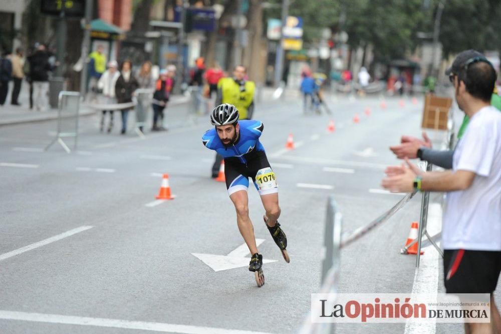 Murcia Maratón. Patinadores en carrera
