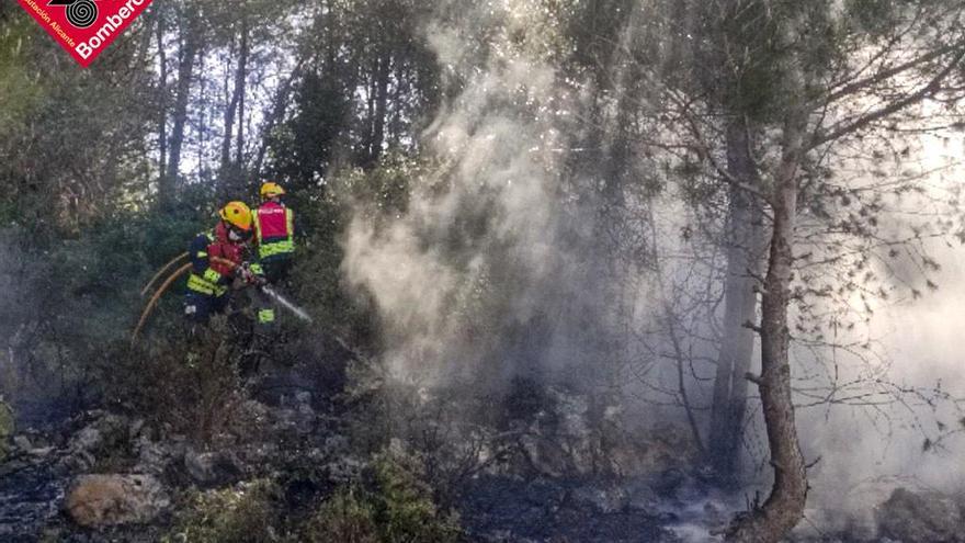 Vídeo: Apagan a toda prisa un incendio en una pinada de Gata