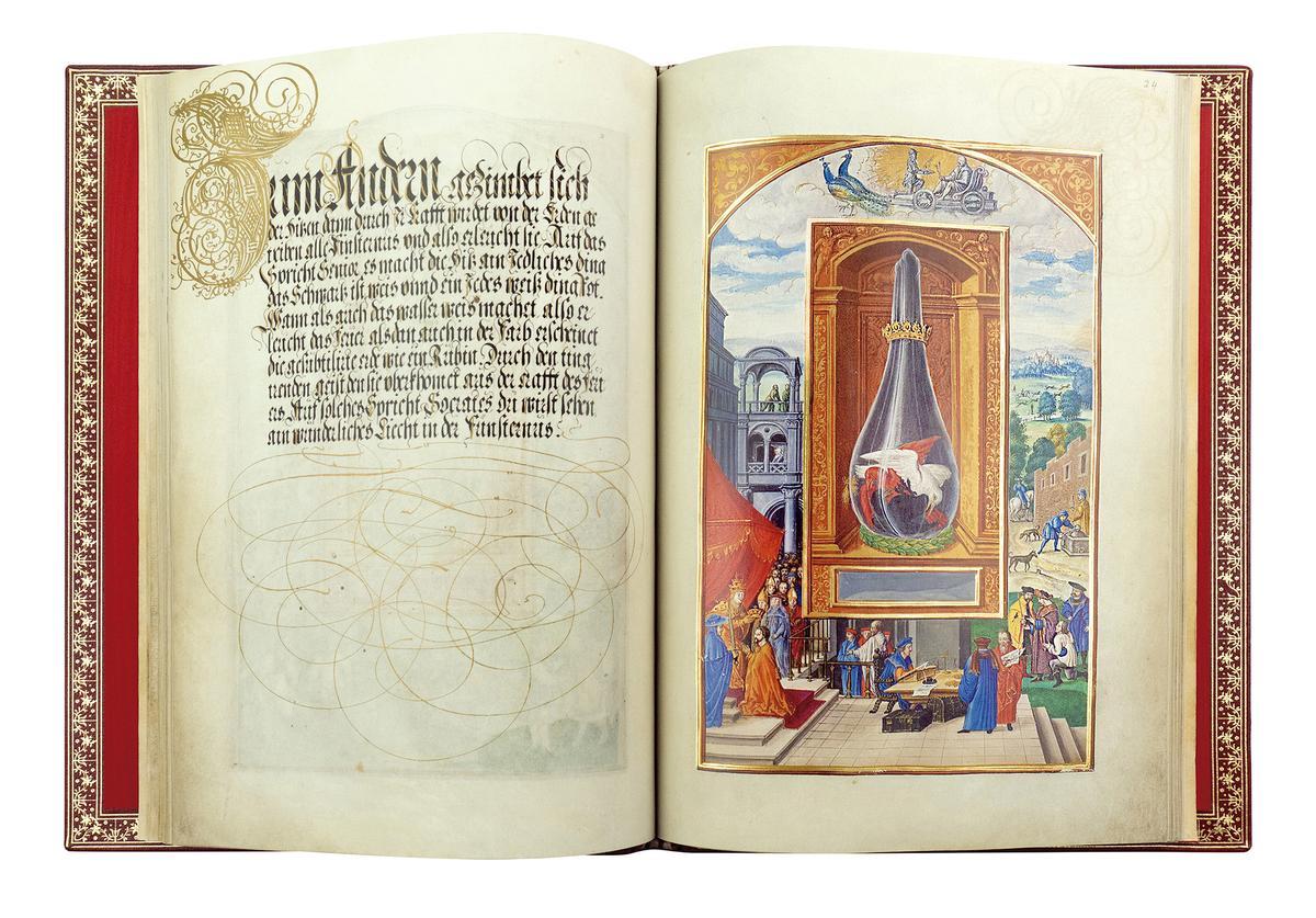 Splendor Solis - Folio 24r Coronacion CarlosV.