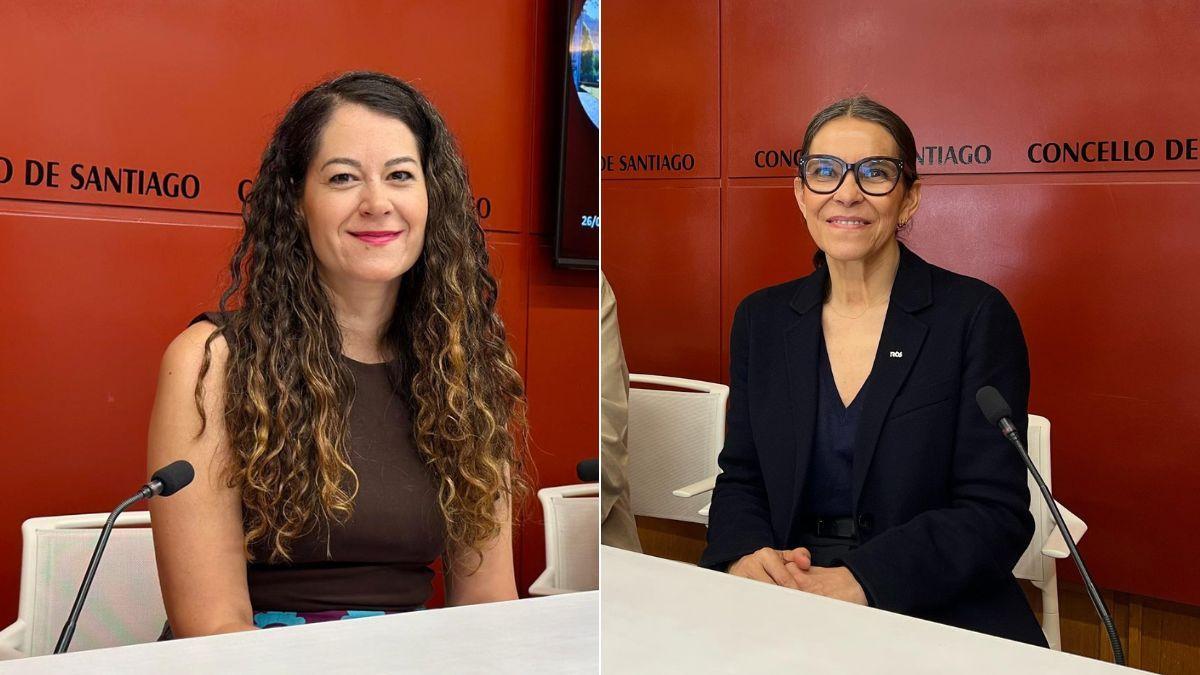 María Rozas (Compostela Aberta) y Mercedes Rosón (concejala no adscrita)