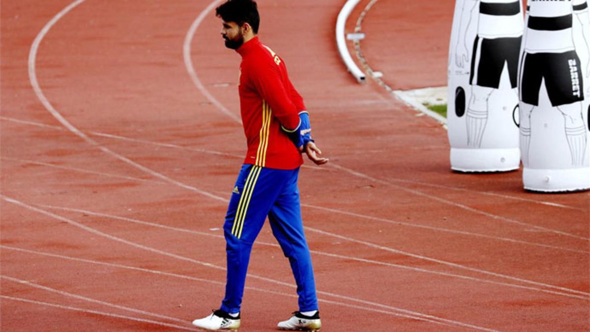 Diego Costa, en las instalaciones de la Ciudad del Fútbol