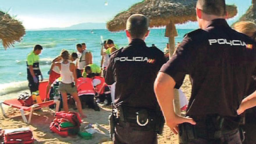 Un bañista muere ahogado en la Playa de Palma