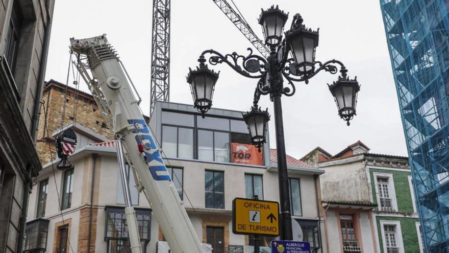 La calle del Rosal, cortada por obras