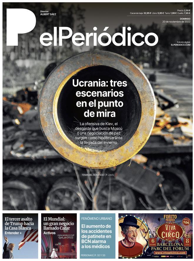 La portada d’EL PERIÓDICO del 20 de novembre del 2022