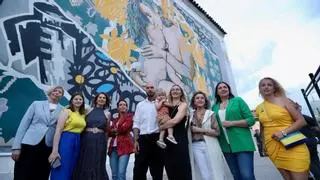 El dúo artístico Korobkov inaugura en Córdoba un mural como alegato a la esperanza de Ucrania