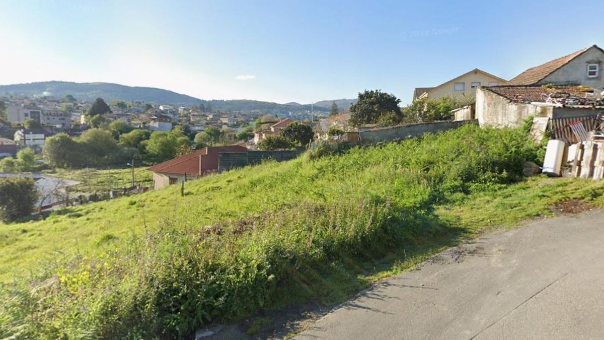 Vista del Camiño Eixón, donde se produjo el apuñalamiento, en la parroquia de Castrelos