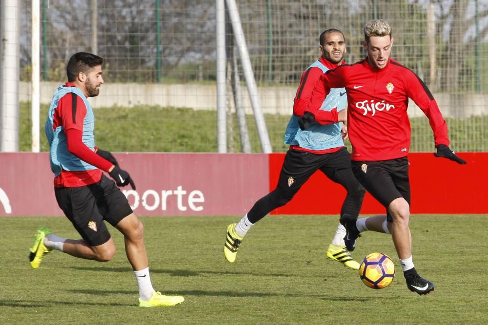 Entrenamiento del Sporting en el segundo día del año