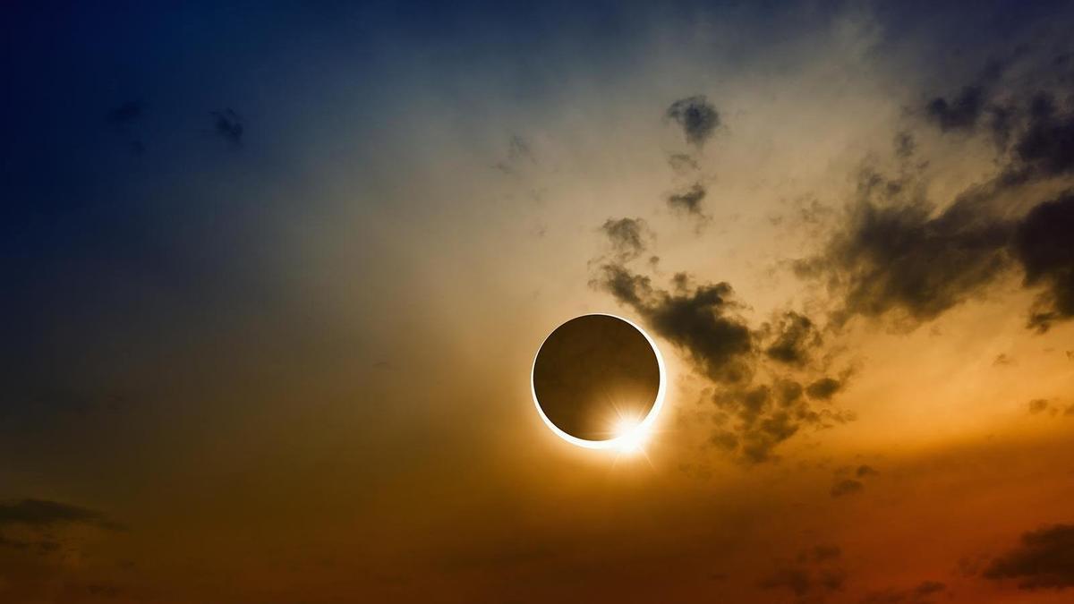 Imagen de cómo se verá el eclipse total del próximo 12 de agosto