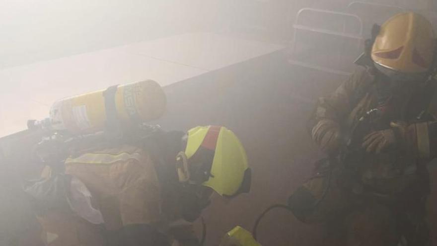 Los bomberos han tenido que usar una cámara de visión térmica