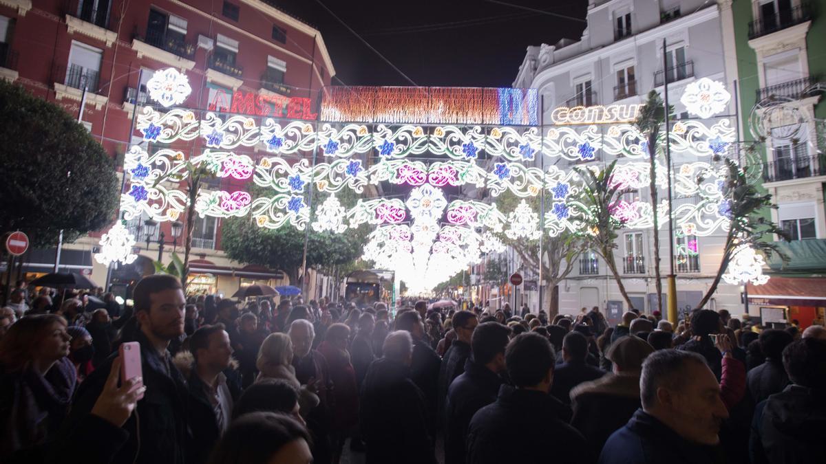 Iluminación fallera del pasado mes de marzo