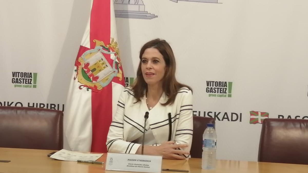 La alcaldesa de Vitoria-Gasteiz, Maider Etxebarria