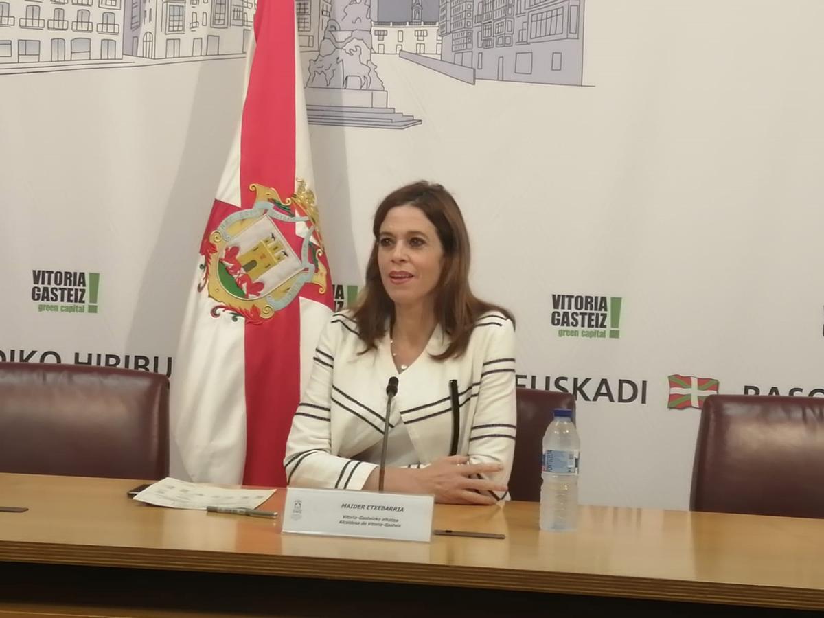 La alcaldesa de Vitoria-Gasteiz, Maider Etxebarria