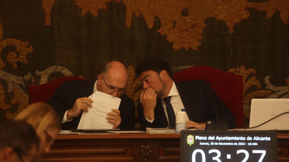 Barcala agradece a Vox su apoyo para aprobar el presupuesto de Alicante