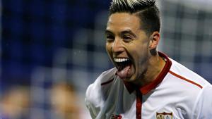 Samir Nasri durante un partido con el Sevilla en 2016.