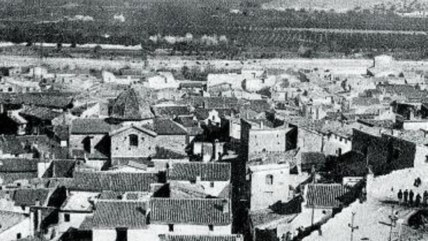 Vista de Sagunt en blanco y negro