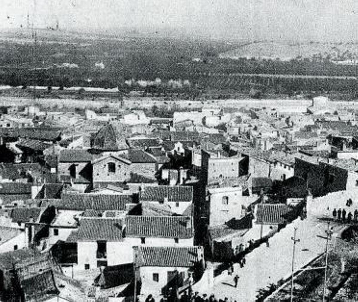 Vista de Sagunt en blanco y negro