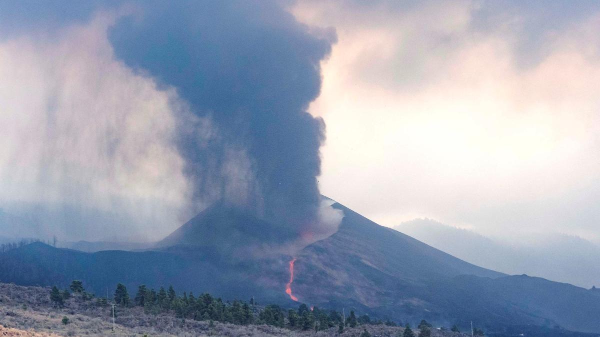 El volcán de Cumbre Vieja.