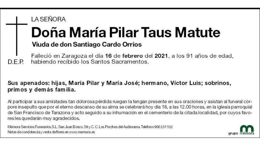 Doña María Pilar Taus Matute