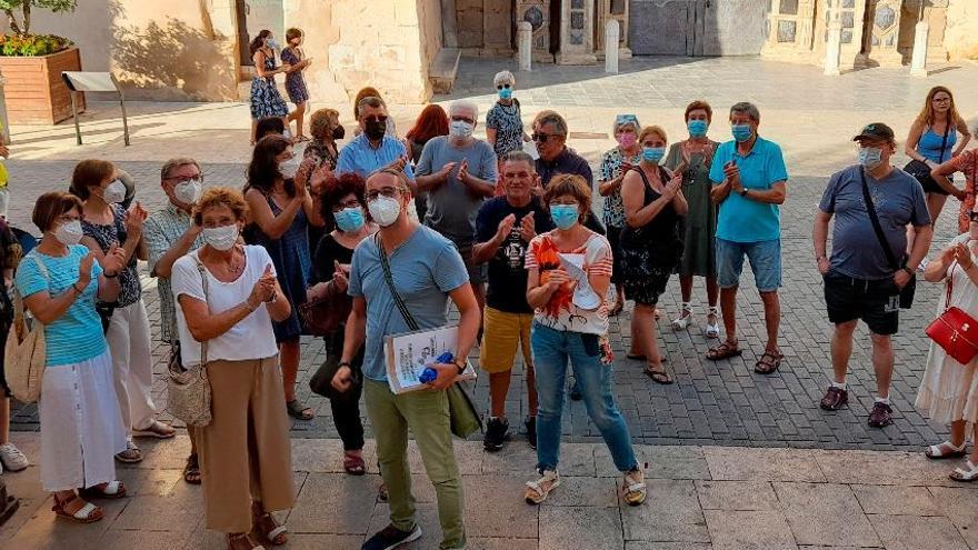 Integrantes de la plataforma ciudadana de Vinaròs que se creó para demandar la reapertura de JJ Cinema.