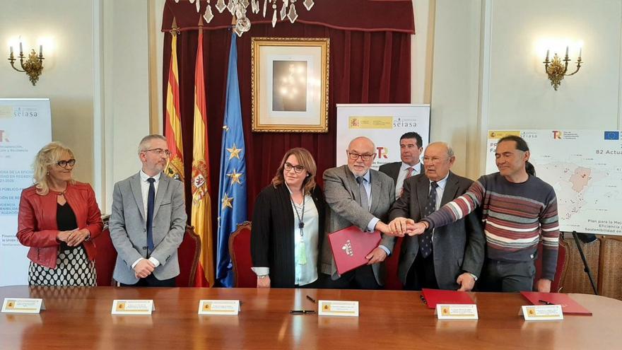 La firma del convenio se realizó el pasado 9 de febrero en Huesca. | GOBIERNO DE ESPAÑA