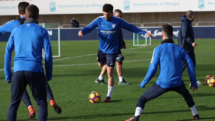 Imagen de un entrenamiento esta semana.