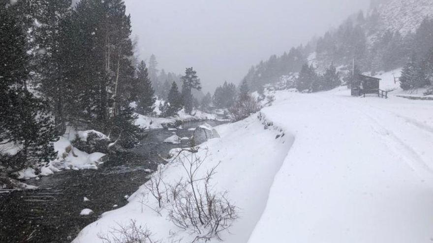 Nevadas copiosas en el Pirineo y en zonas altas de la provincia de Teruel