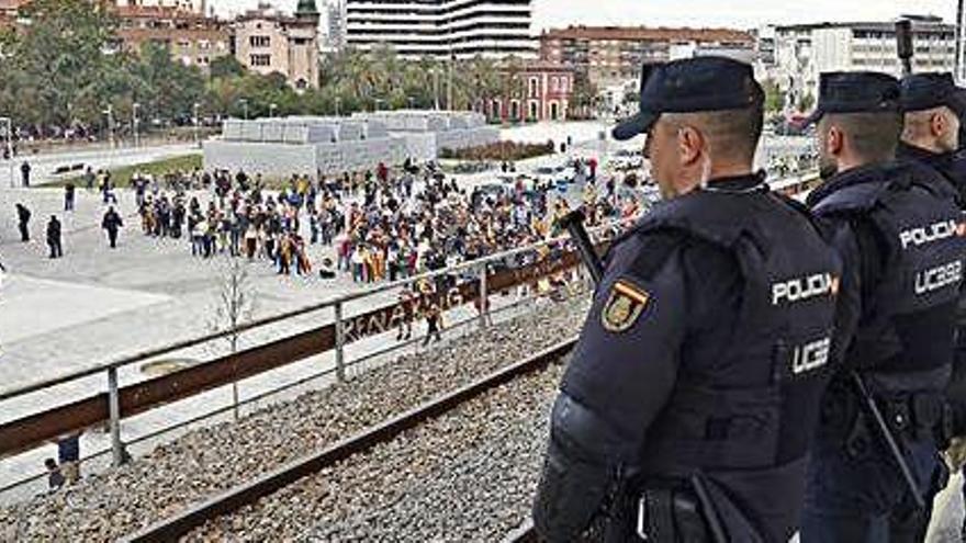 La Policia Nacional, en les protestes pel judici de l&#039;1-O.