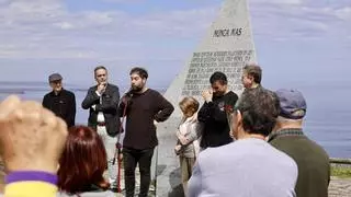 Tributo en Gijón a las víctimas asturianas de los campos de concentración nazis.