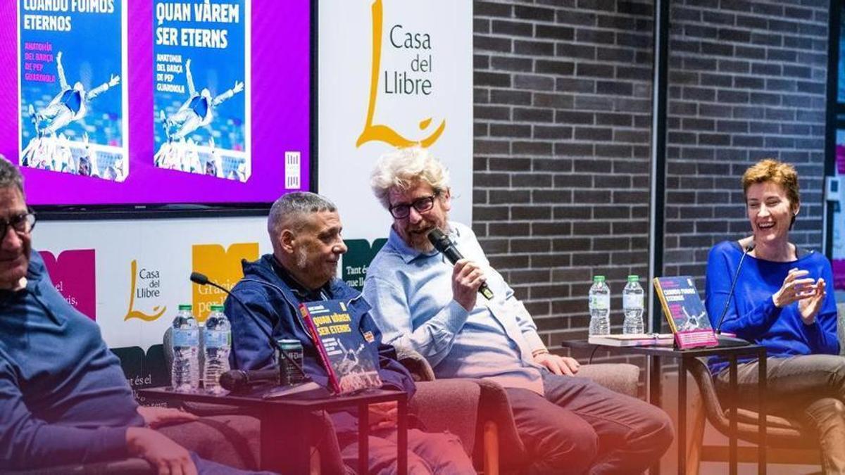 Lu Martín en la presentación de su libro 'Cuando fuimos eternos' con Santi Giménez, Miguel Rico y Ketty Calatayud.