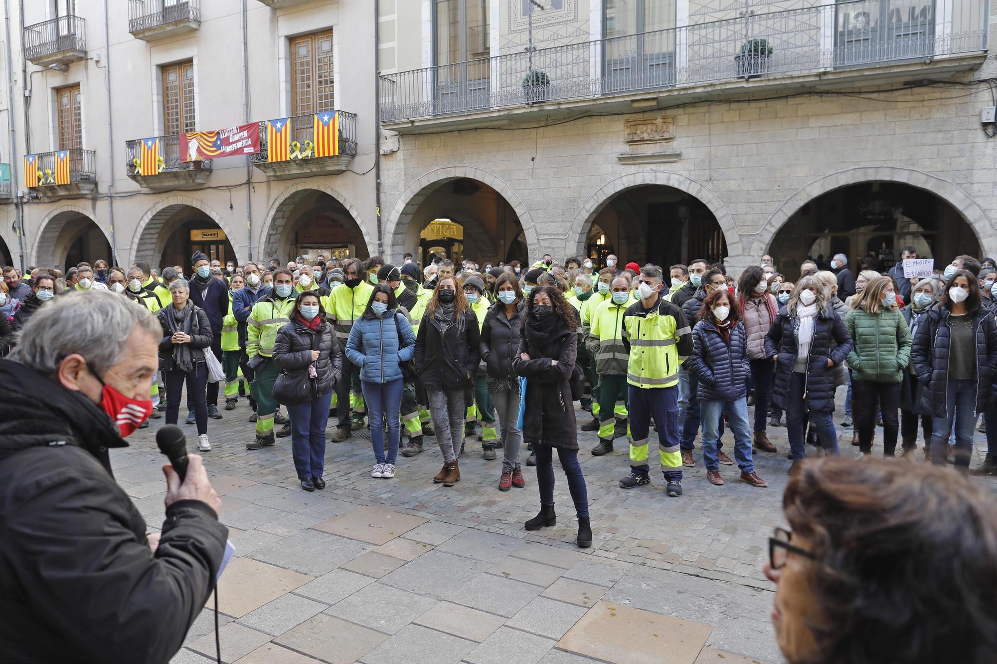 Protesta de treballadors de l’Ajuntament de Girona