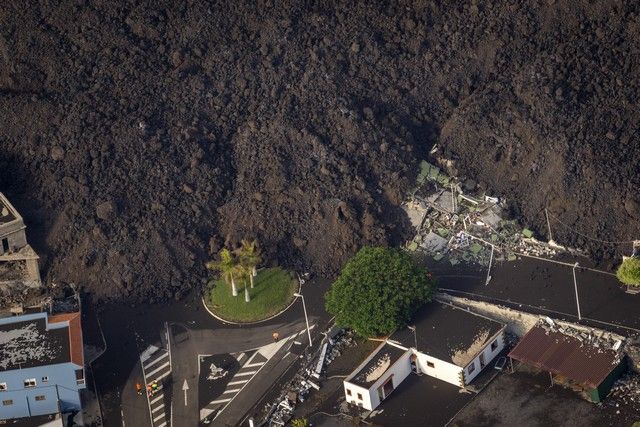 Imágenes aéreas del volcán de La Palma