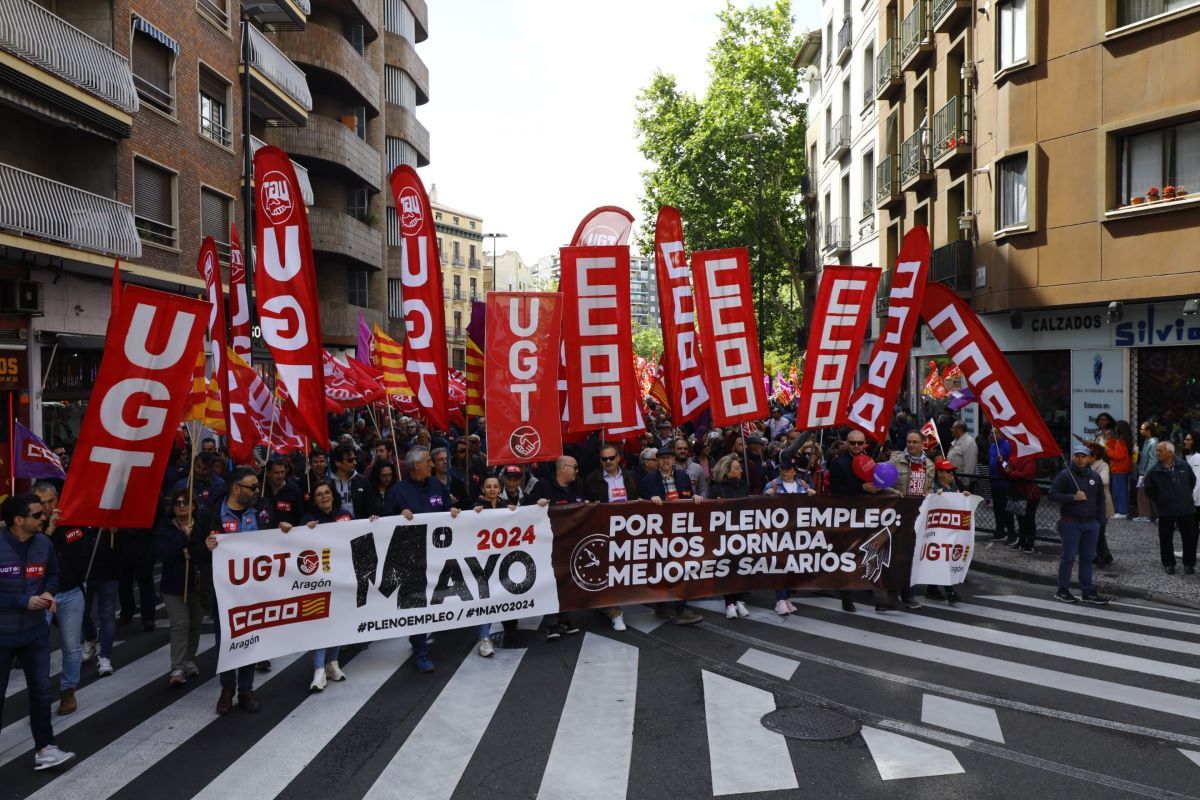 Manifestación del 1º de Mayo en Zaragoza