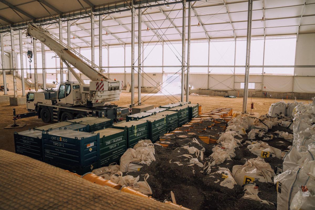 Residuos de muy baja actividad en el almacén de El Cabril.