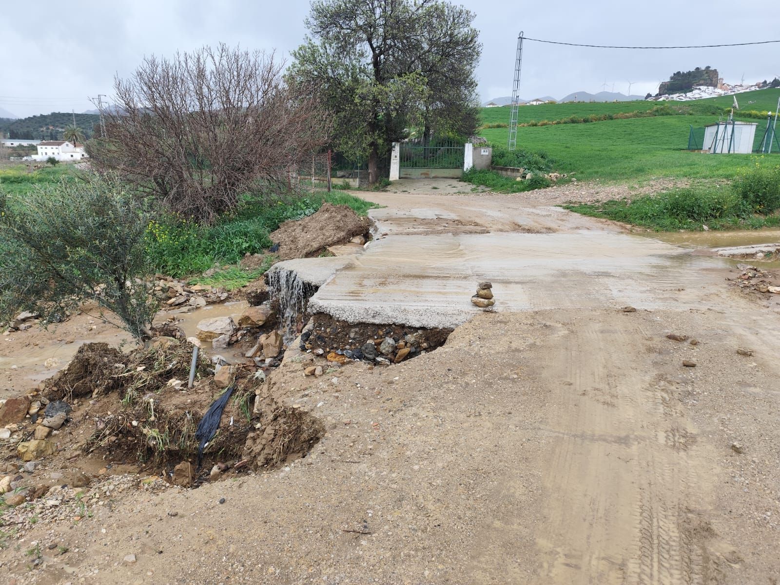 Daños por las lluvias en Ardales