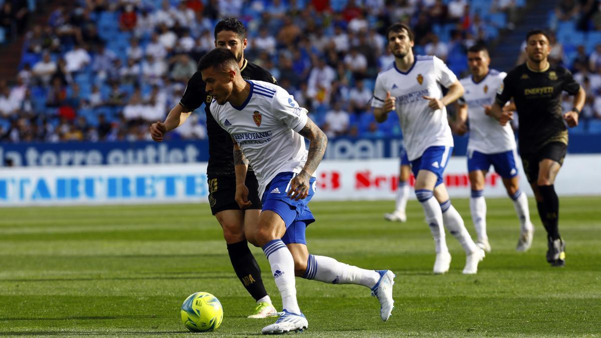 Narváez, en el partido en La Romareda del Zaragoza ante el Alcorcón.